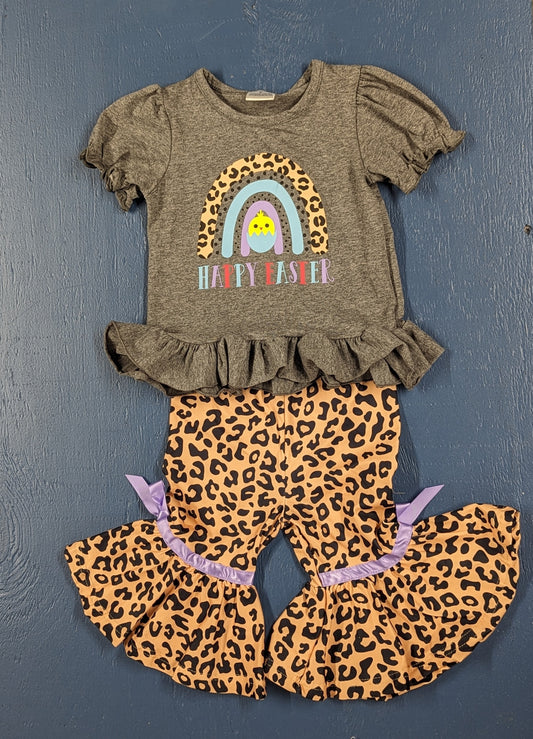 Happy Easter Leopard Set 2-3T (RTS)