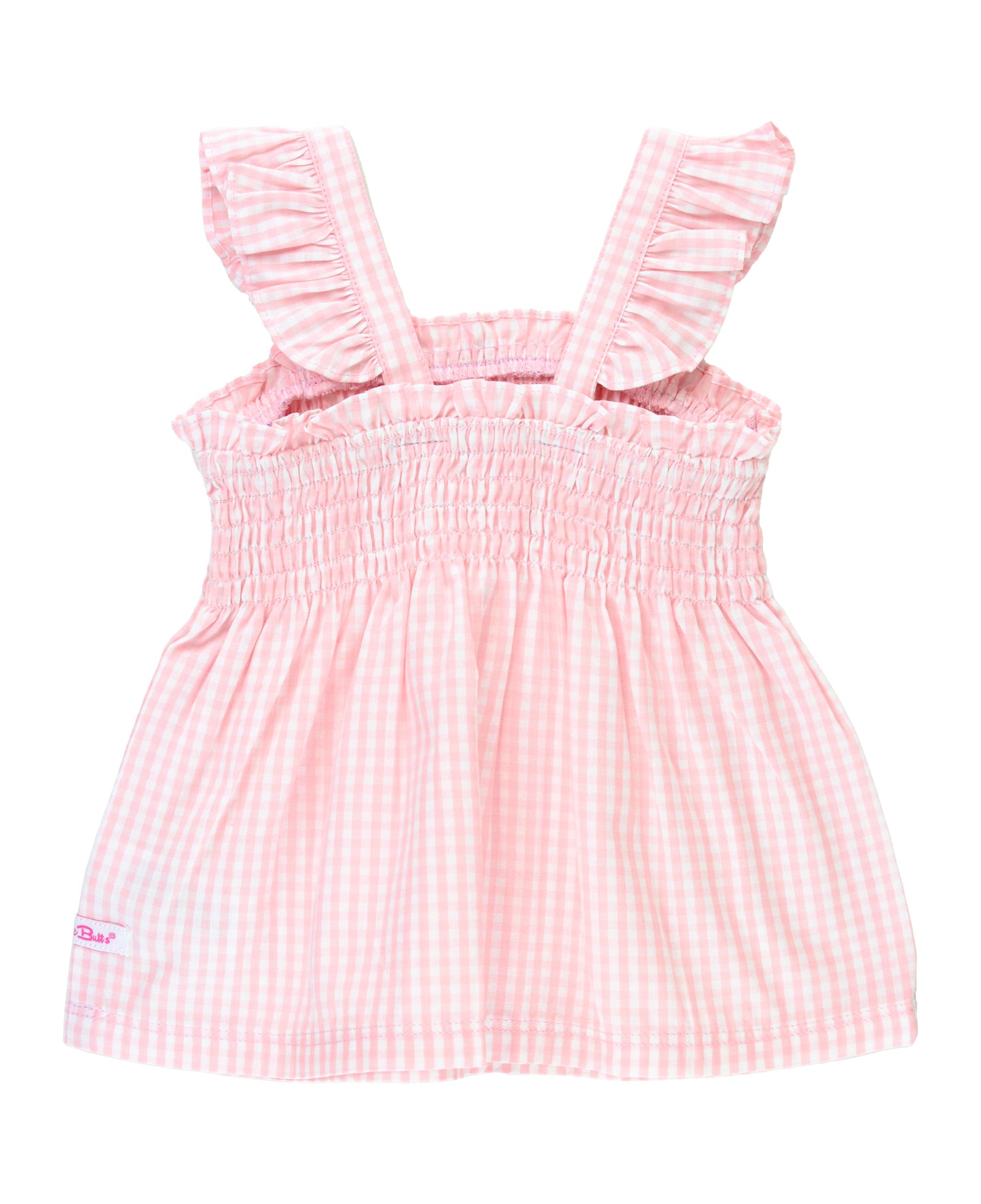 Pink Gingham Smocked Tank Top (RTS)