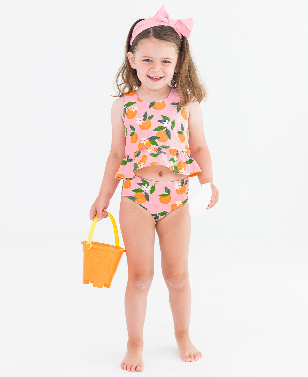 Orange You The Sweetest Reversible Peplum Tankini (RTS)