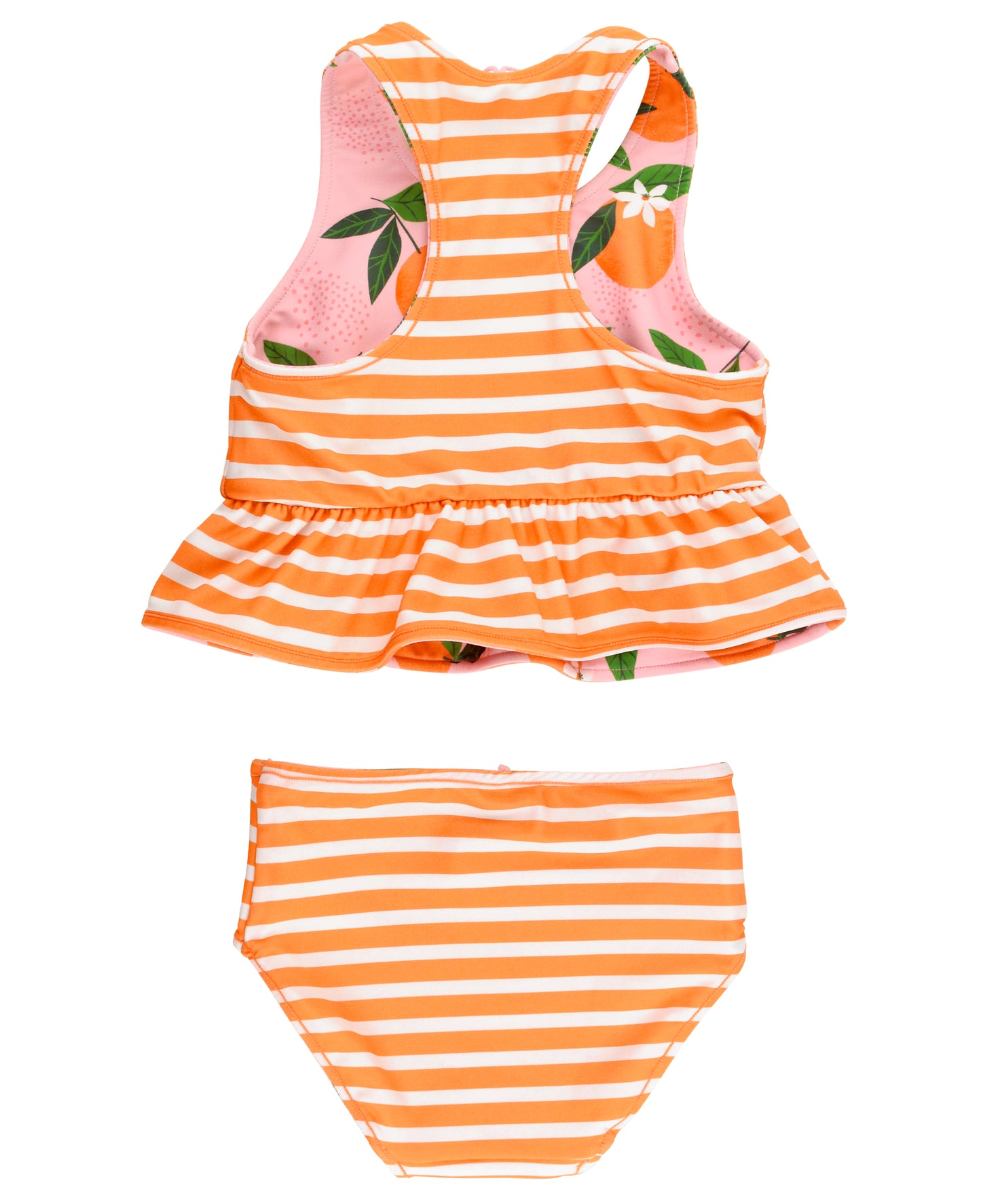 Orange You The Sweetest Reversible Peplum Tankini (RTS)