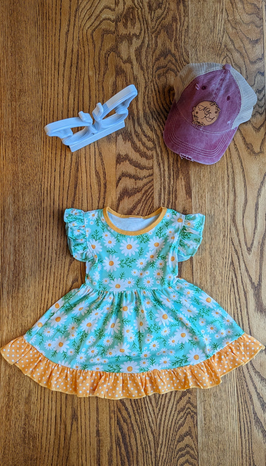 Green Daisy Dress (RTS)